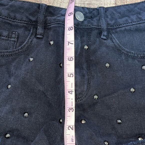 PacSun | High Rise Pyramid Black Denim Shorts - Picture 5 of 11